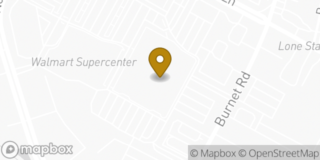 Map showing the location of Walmart Supercenter in Austin, TX 78757