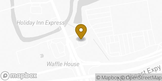 Map showing the location of McDonald's in Atlanta, GA 30329