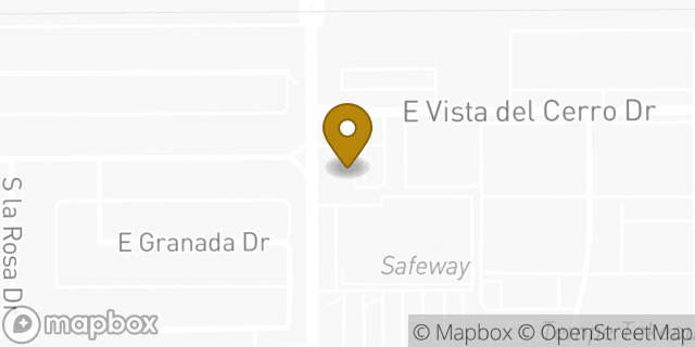 Map showing the location of Starbucks Coffee Company in Tempe, AZ 85281