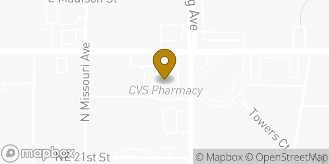 Map showing the location of ATM CVS in Oklahoma City, OK