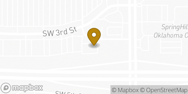 Map showing the location of Starbucks in Oklahoma City, OK 73128