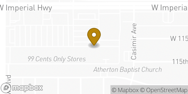Map showing the location of Planet Fitness in Hawthorne, CA 90303