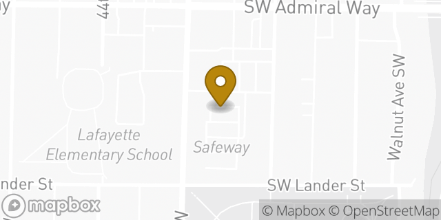 Map showing the location of Amazon Locker - Celeb in Seattle, WA 98116