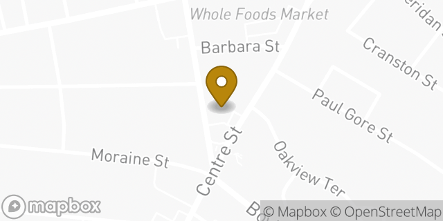 Map showing the location of Amazon Locker - Hattrick in Jamaica Plain, MA 02130