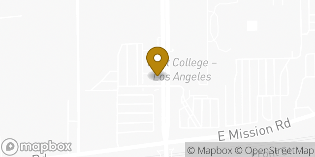 Map showing the location of Starbucks in Alhambra, CA 91803