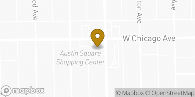 Map showing the location of Dunkin' in Chicago, IL 60644