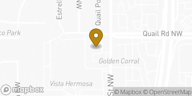 Map showing the location of AutoZone in Albuquerque, NM 87120