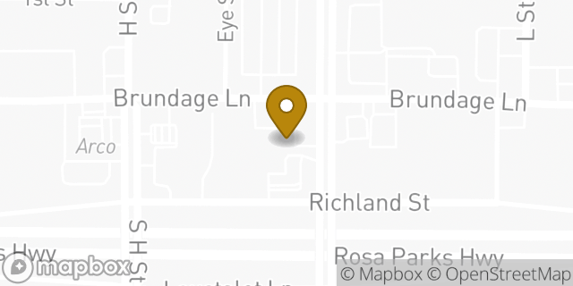 Map showing the location of McDonald's in Bakersfield, CA 93304