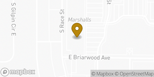 Map showing the location of Staples in Centennial, CO 80122