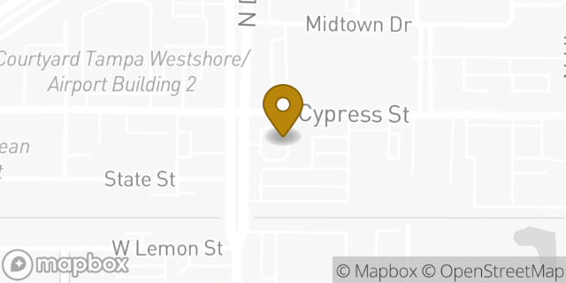 Map showing the location of Dunkin' in Tampa, FL 33609