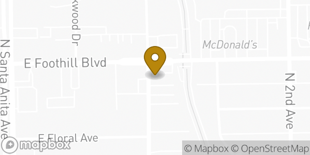 Map showing the location of Subway in Arcadia, CA 91006