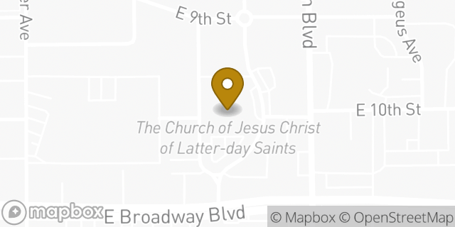 Map showing the location of The Church of Jesus Christ of Latter-day Saints in Tucson, AZ 85719