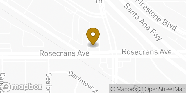 Map showing the location of Budget Car Rental in Norwalk, CA 90650
