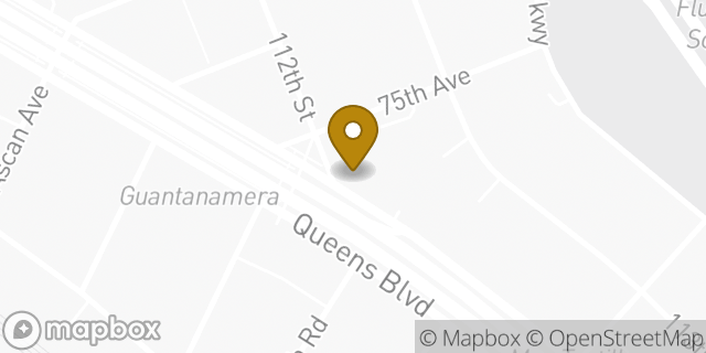 Map showing the location of Enterprise Rent-A-Car in Forest Hills, NY 11375