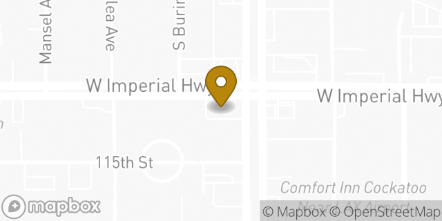 Map showing the location of Starbucks in Hawthorne, CA 90304