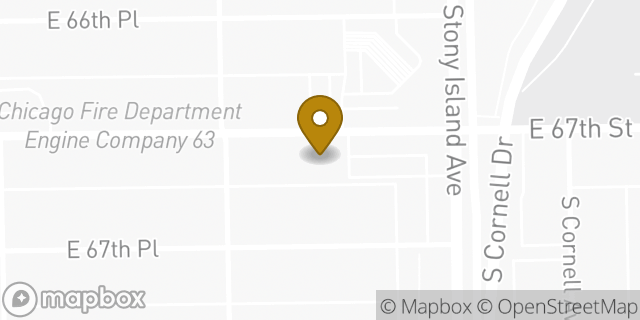 Map showing the location of Walgreens in Chicago, IL 60637