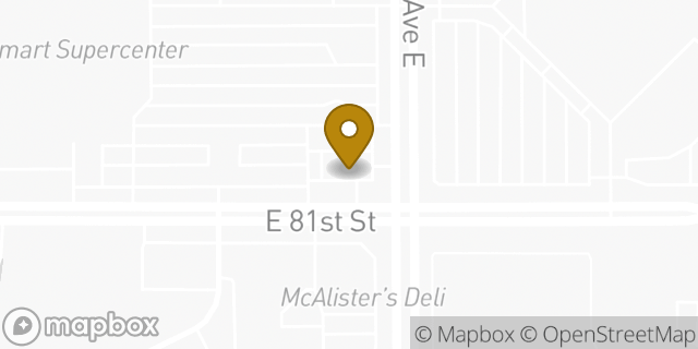 Map showing the location of Sonic Drive In in Tulsa, OK 74136