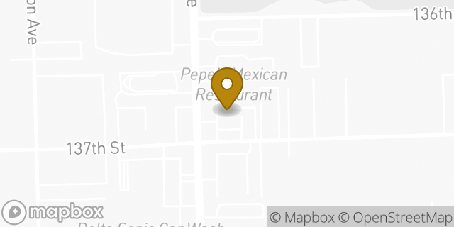 Map showing the location of Dunkin' in Crestwood, IL 60418