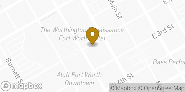 Map showing the location of The UPS Store in Fort Worth, TX 76102