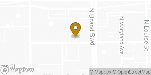 Map showing the location of Bank of America Drive-Thru ATM | Glendale Tech in Glendale, CA 91203