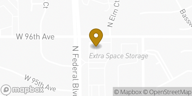 Map showing the location of ATM 7ELEVEN-FCTI in Federal Heights, CO