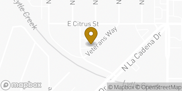 Map showing the location of American Legion Post 155 in Colton, CA 92324