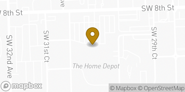 Map showing the location of The Home Depot in Miami, FL 33135