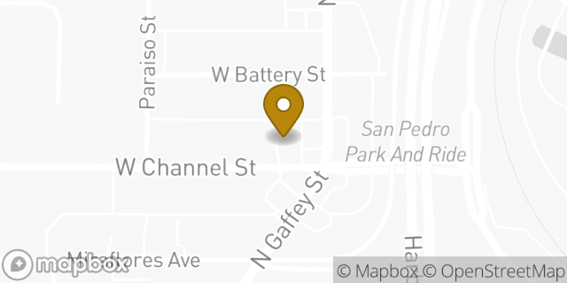 Map showing the location of Amazon Locker - Symbolism in San Pedro, CA 90731