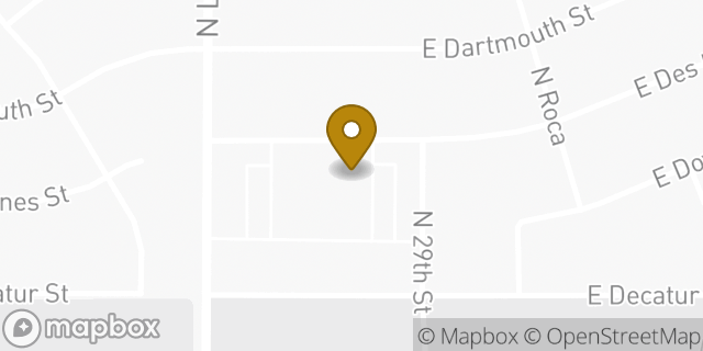 Map showing the location of The Church of Jesus Christ of Latter-day Saints in Mesa, AZ 85213