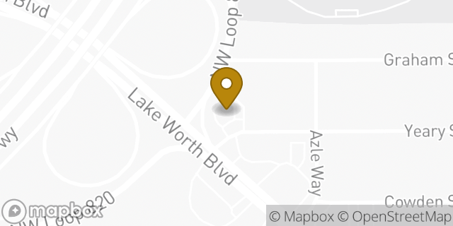 Map showing the location of Whataburger in Lake Worth, TX 76135