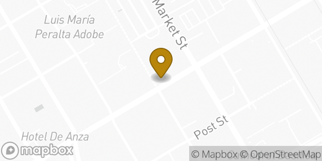 Map showing the location of Starbucks in San Jose, CA 95113