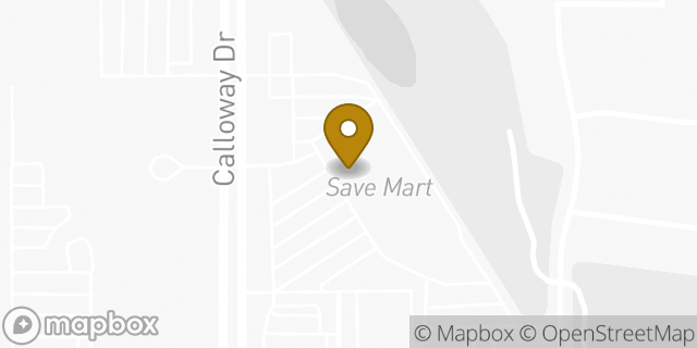 Map showing the location of Amazon Locker - Benji in Bakersfield, CA 93312