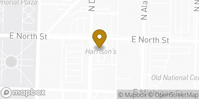 Map showing the location of Regions Bank in Indianapolis, IN 46204