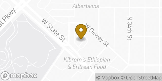 Map showing the location of Chase Bank in Boise, ID 83703