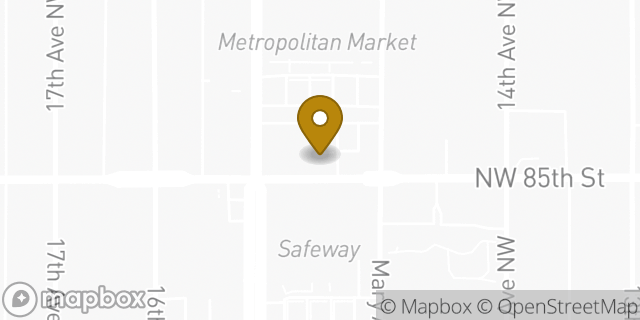 Map showing the location of Walgreens in Seattle, WA 98117
