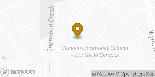 Map showing the location of ATM Calhoun in Huntsville, AL 35805