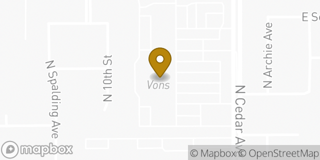 Map showing the location of Coinme in Fresno, CA 93720