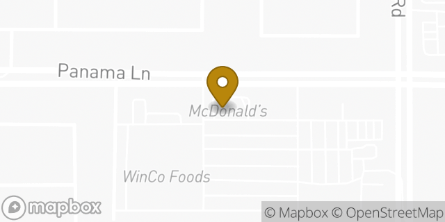 Map showing the location of McDonald's in Bakersfield, CA 93313