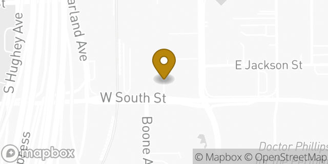 Map showing the location of Bank of America Financial Center & Walk-Up ATM | Downtown Orlando in Orlando, FL 32801