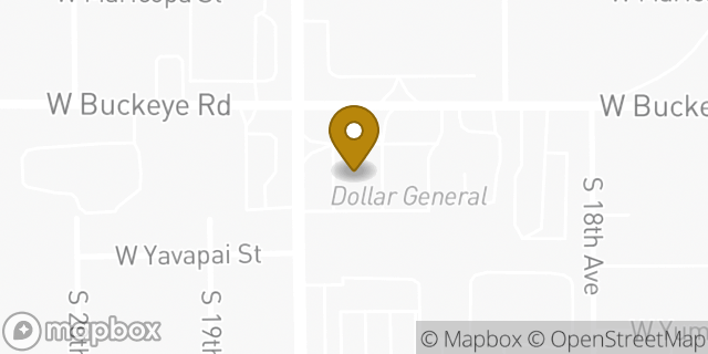 Map showing the location of AutoZone in Phoenix, AZ 85007