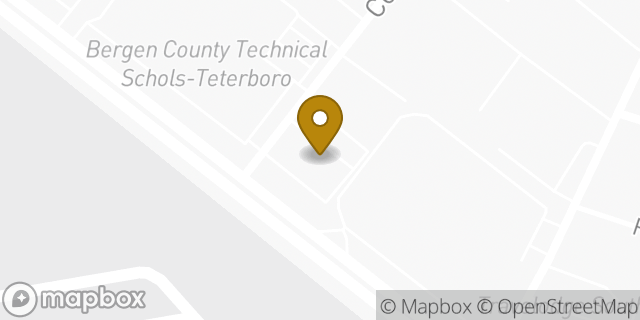Map showing the location of Bank of America in Teterboro, NJ 07608
