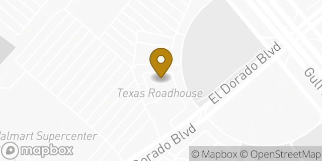 Map showing the location of Texas Roadhouse in Friendswood, TX 77546