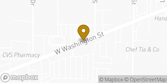 Map showing the location of Papa John's Pizza in Indianapolis, IN 46241
