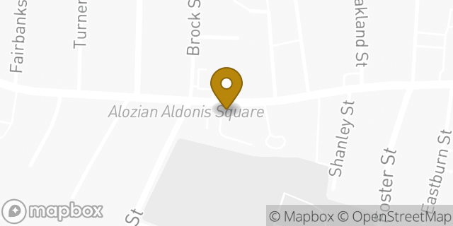 Map showing the location of Starbucks in Boston, MA 02135