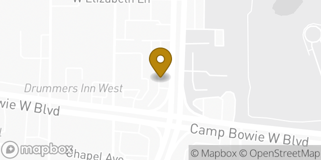 Map showing the location of Enterprise Rent-A-Car in Fort Worth, TX 76116