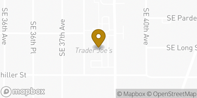 Map showing the location of Trader Joe's in Portland, OR 97202