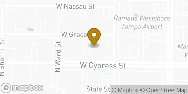 Map showing the location of Amazon Locker - Timoteo in Tampa, FL 33607