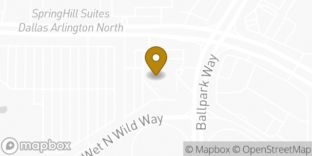 Map showing the location of Bank Of America in Arlington, TX 76006