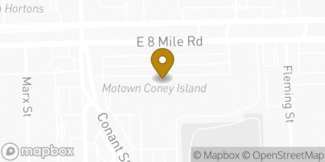 Map showing the location of Amazon Locker - Livia in Detroit, MI 48234