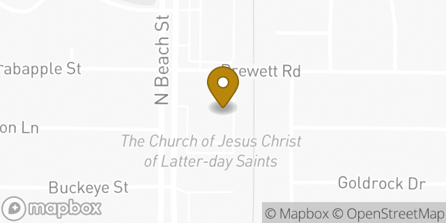 Map showing the location of The Church of Jesus Christ of Latter-day Saints in Fort Worth, TX 76137
